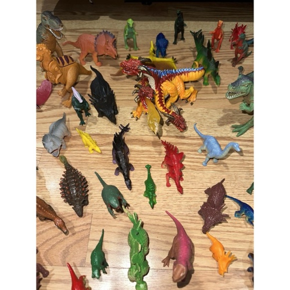 Huge vintage dinosaurs lot some with tags BOLEY, greenbrier, rubber - Picture 3 of 15